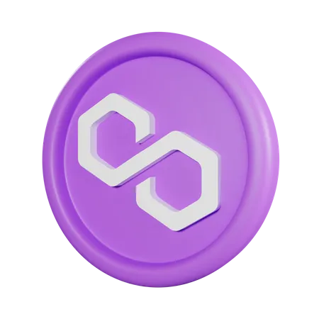 Polygon Coin  3D Icon