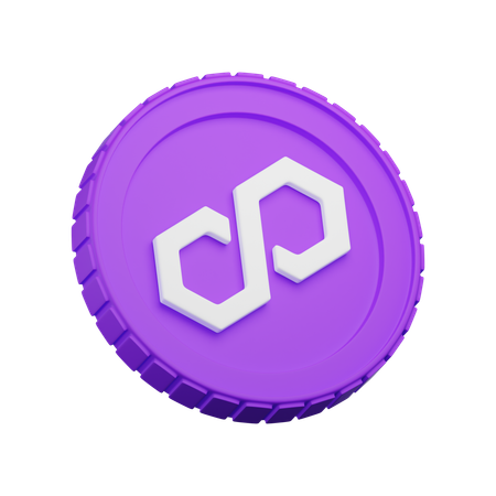 Polygon Coin  3D Icon