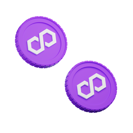 Polygon Coin  3D Icon