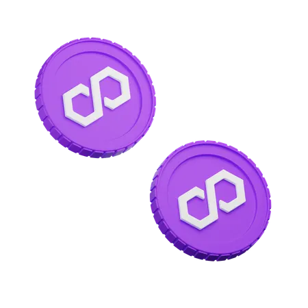 Polygon Coin  3D Icon