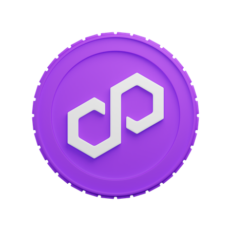 Polygon Coin  3D Icon