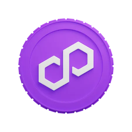 Polygon Coin  3D Icon
