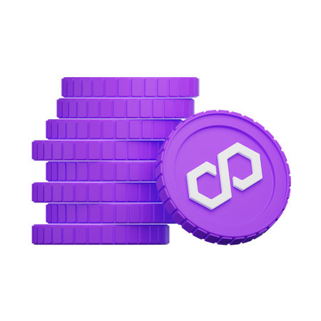 Polygon Coin  3D Icon