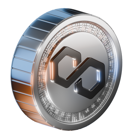 Polygon Coin  3D Icon