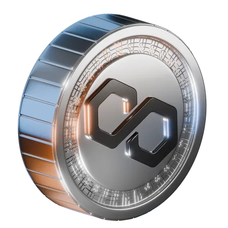 Polygon Coin  3D Icon