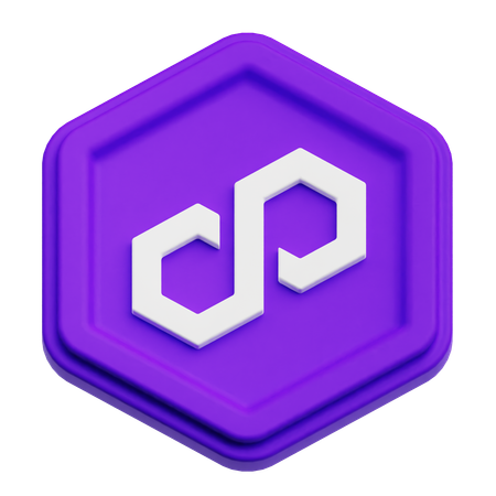 Polygon Coin  3D Icon