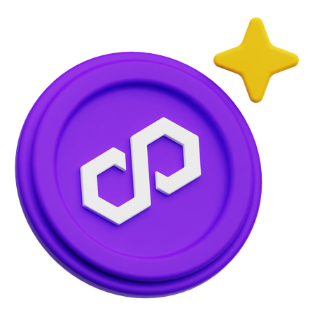 Polygon Coin  3D Icon