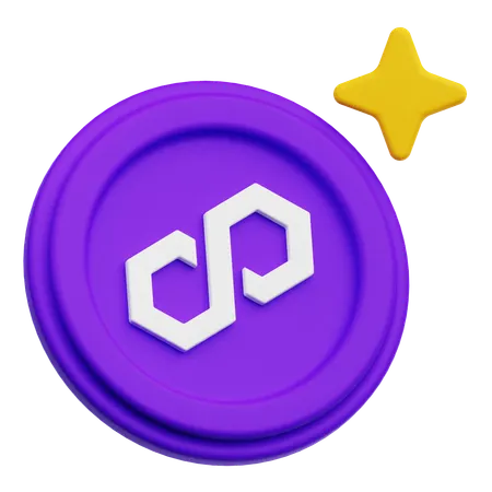 Polygon Coin  3D Icon
