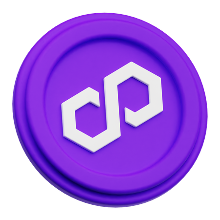 Polygon Coin  3D Icon
