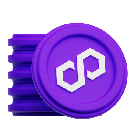 Polygon Coins  3D Icon