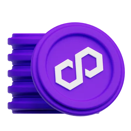 Polygon Coins  3D Icon