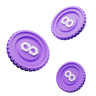 3d polygon coins emoji