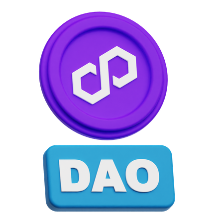 Polygon Dao  3D Icon