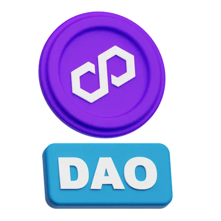 Polygon Dao  3D Icon