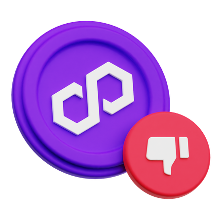 Polygon Dislike  3D Icon