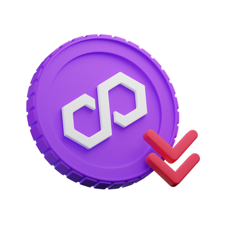 Polygon Down  3D Icon
