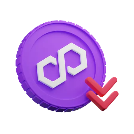 Polygon Down  3D Icon