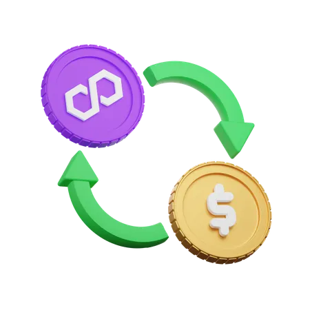 Polygon Exchange  3D Icon
