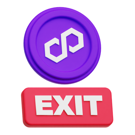 Polygon Exit  3D Icon