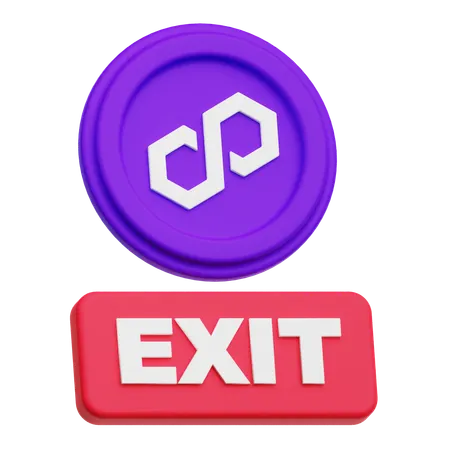 Polygon Exit  3D Icon