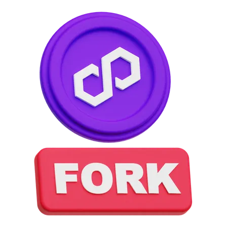 Polygon Fork  3D Icon