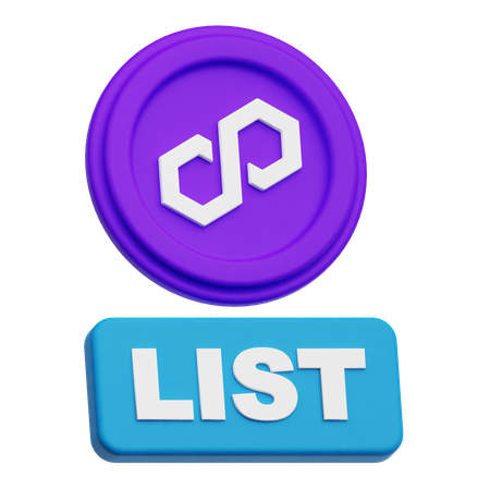 Polygon List  3D Icon
