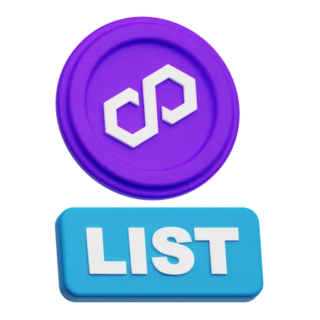 Polygon List  3D Icon
