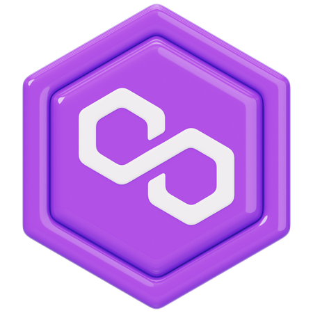 Polygon (MATIC)-Abzeichen  3D Icon