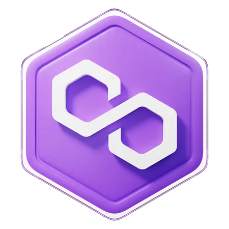 Polygon (MATIC) Badge 3D Illustration