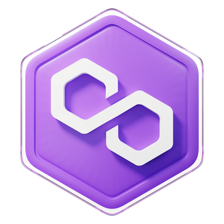 Polygon (MATIC) Badge 3D Icon