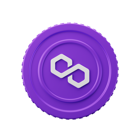 Polygon Matic Coin  3D Icon