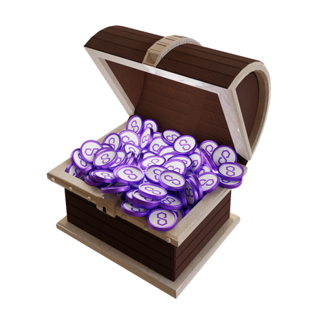 Polygon (MATIC) Treasure Chest  3D Icon