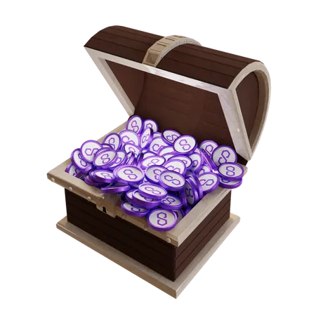 Polygon (MATIC) Treasure Chest  3D Icon