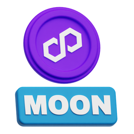 Polygon Moon  3D Icon