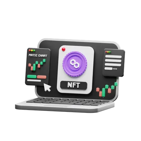 A Smooth 3 D NFT Crypto Finance Illustration 3D Illustration