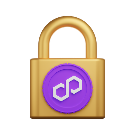 Polygon Padlock  3D Icon