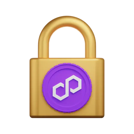 Polygon Padlock  3D Icon