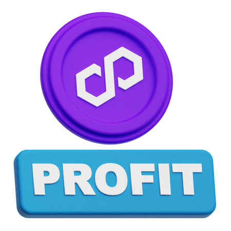 Polygon Profit  3D Icon