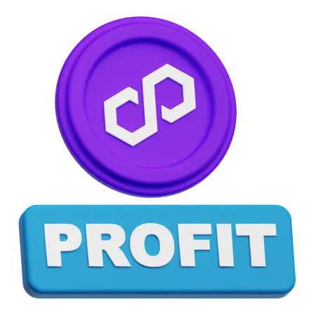 Polygon Profit  3D Icon