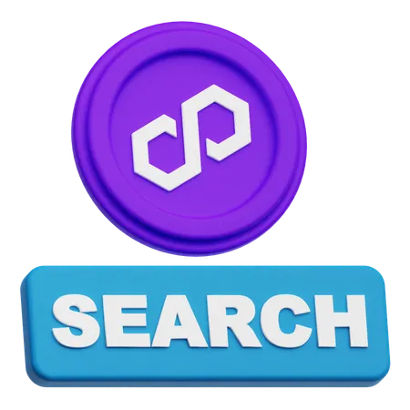 Polygon Search  3D Icon
