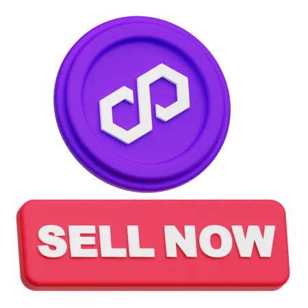 Polygon Sell Now  3D Icon