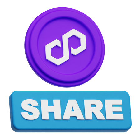 Polygon Share  3D Icon
