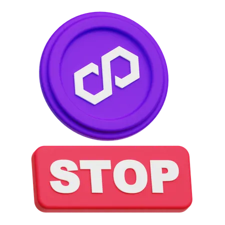 Polygon Stop  3D Icon