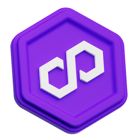 Polygon Token  3D Icon