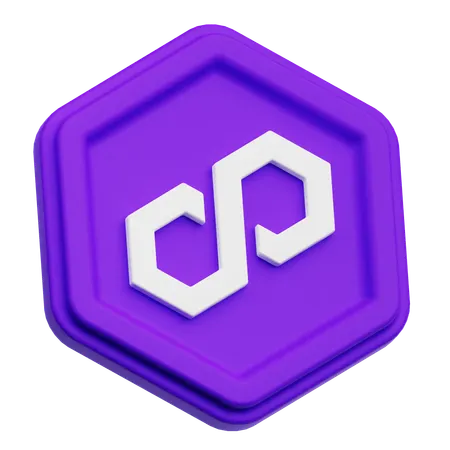 Polygon Token  3D Icon