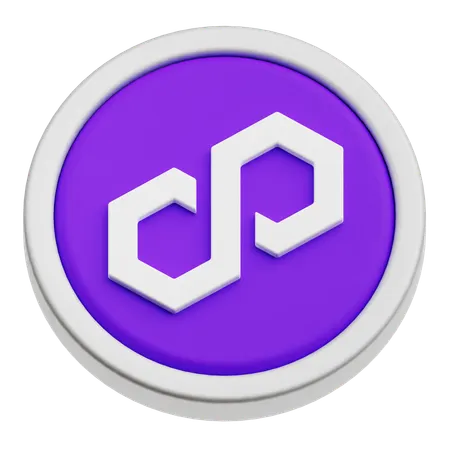 Polygon Token  3D Icon