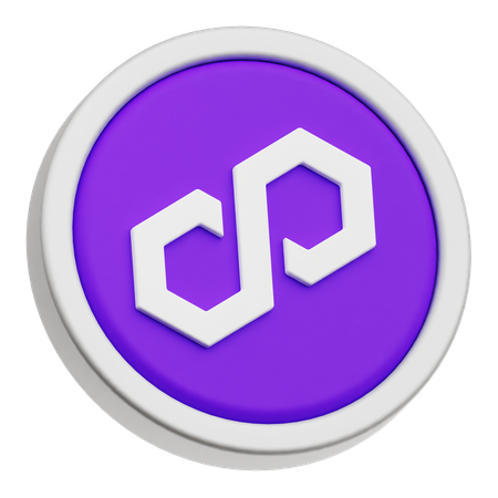 Polygon Token  3D Icon
