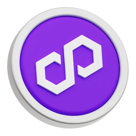 Polygon Token  3D Icon