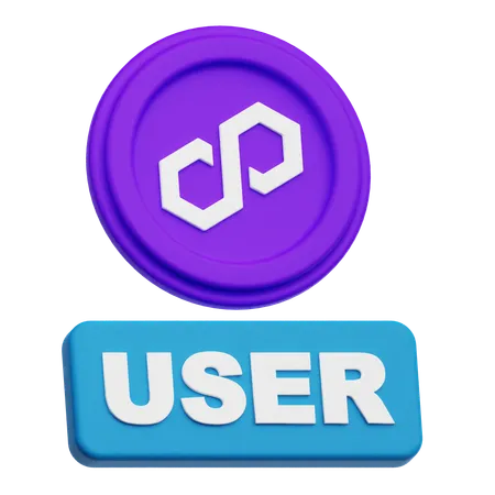 Polygon User  3D Icon