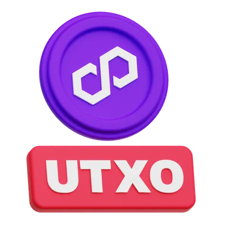 Polygon Utxo  3D Icon